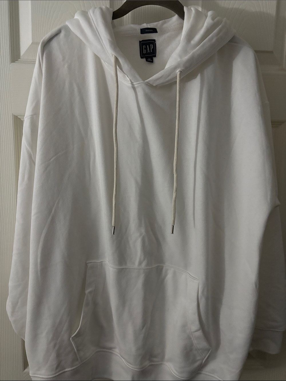 GAP Men's White Crewneck Hoodie Sweatshirt